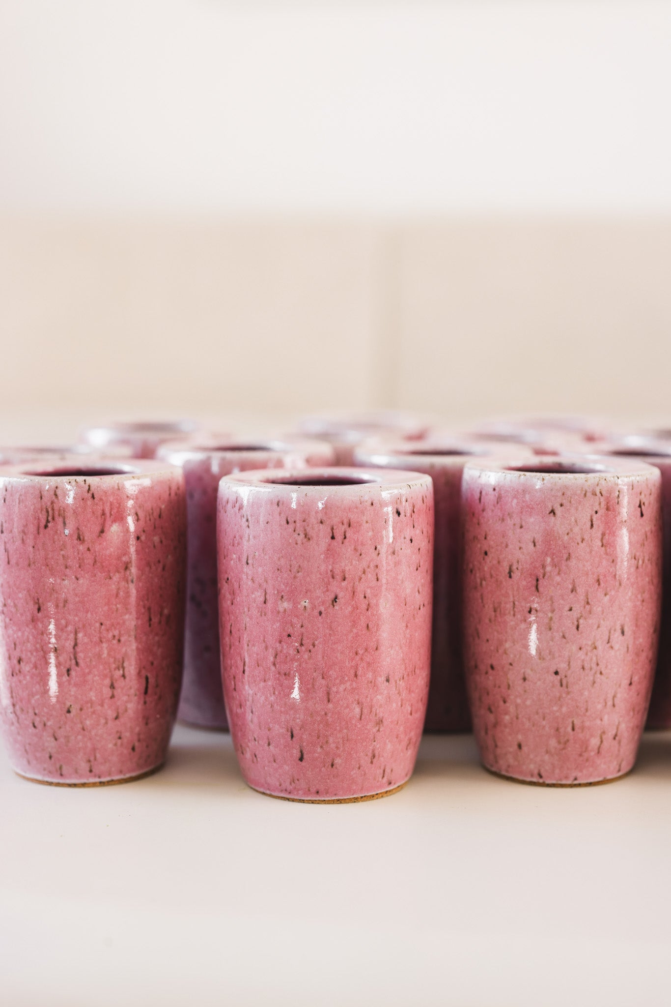 [ Pink Ceramic To Go Tumbler ]