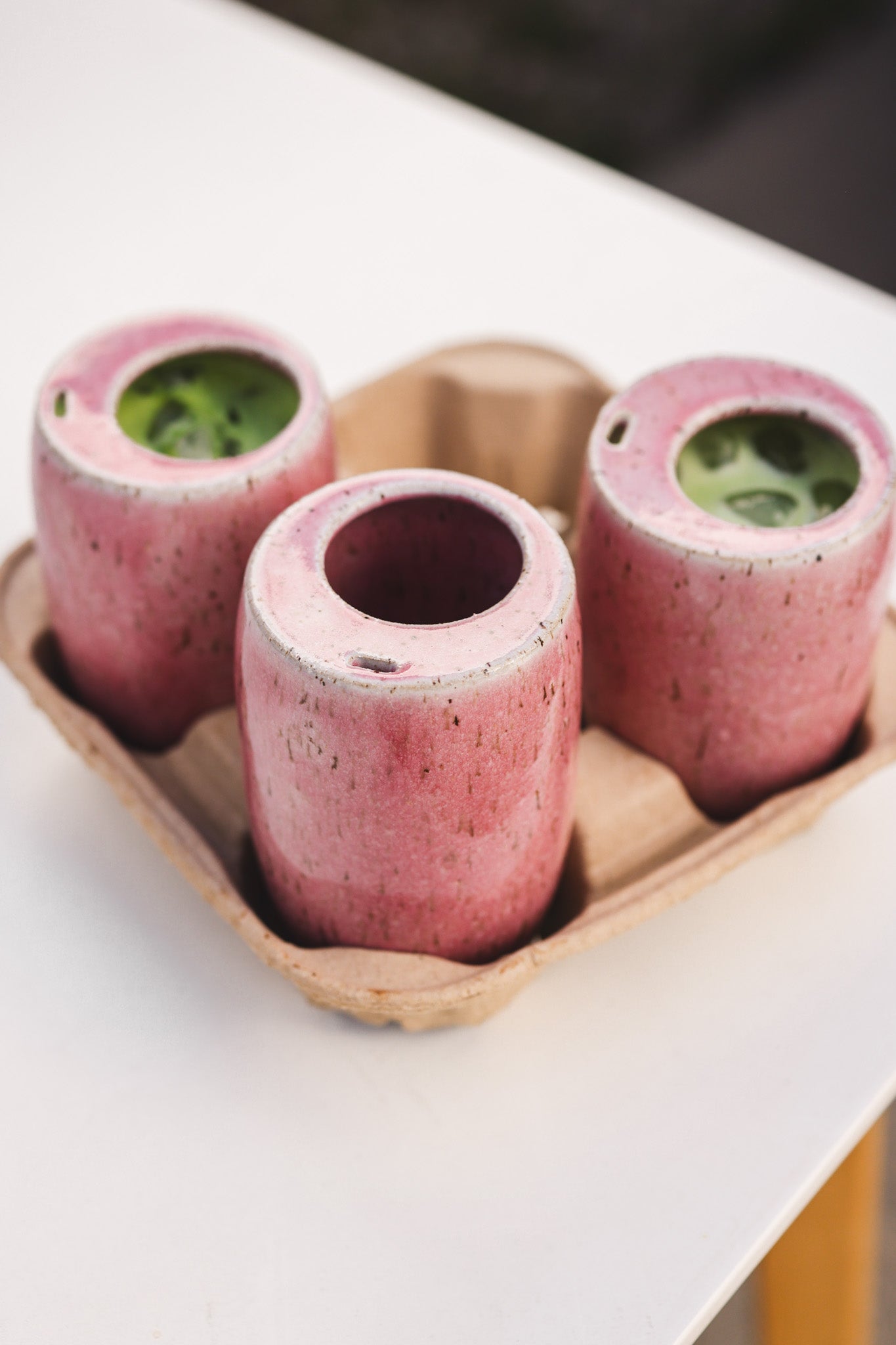 [ Pink Ceramic To Go Tumbler ]